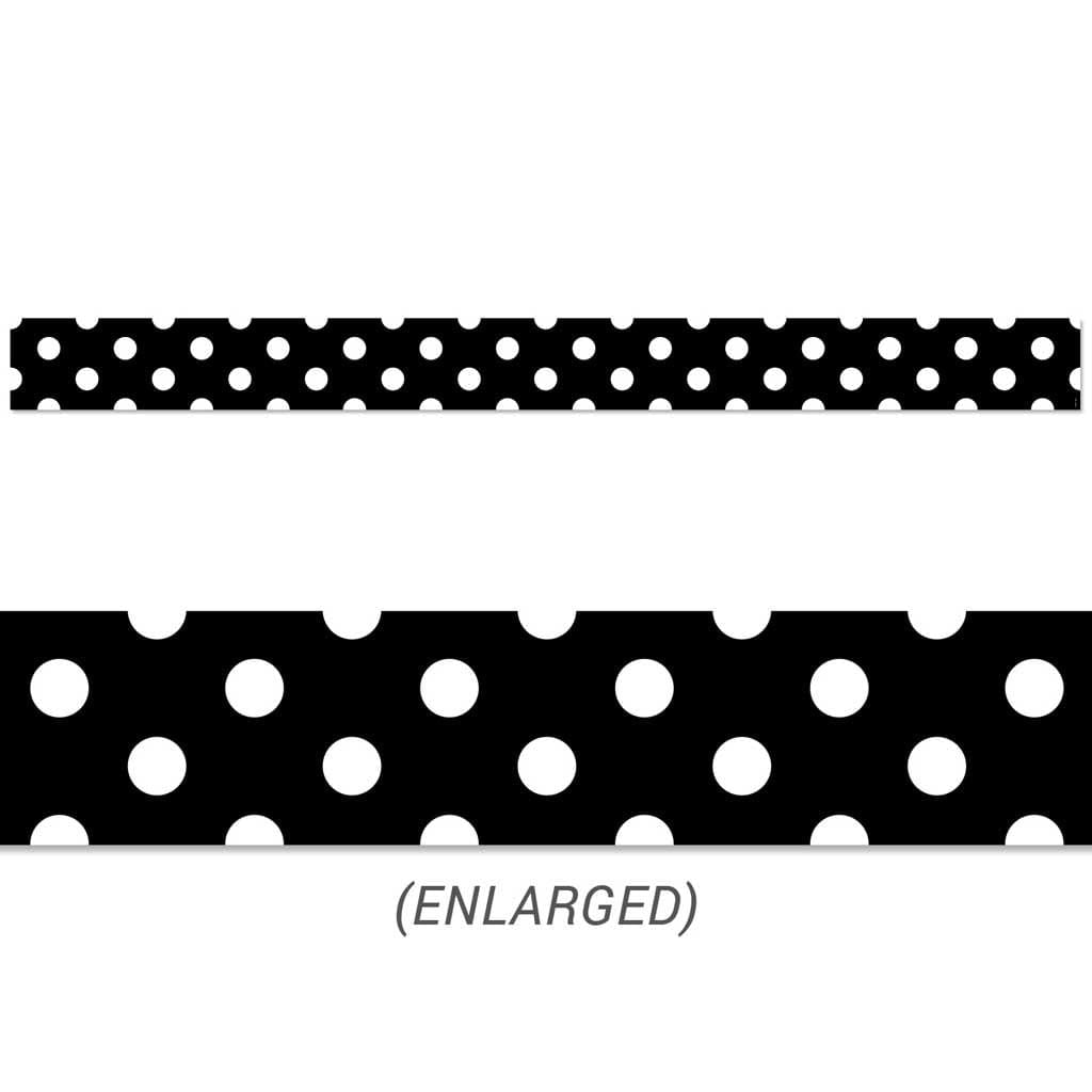 Creative Teaching Press Polka Dots on Black Border Trim