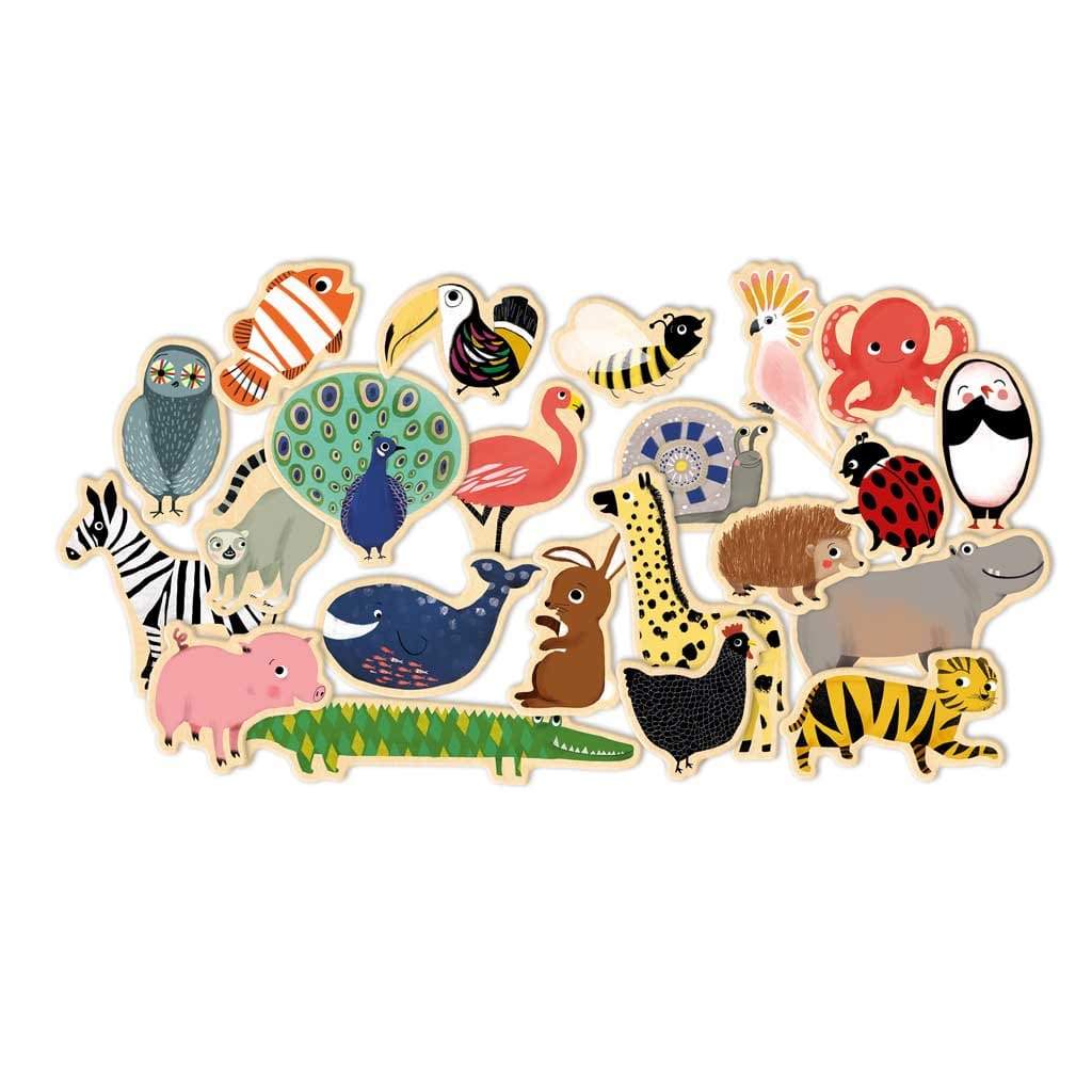 DJECO Magnimo Wooden Animal Magnets