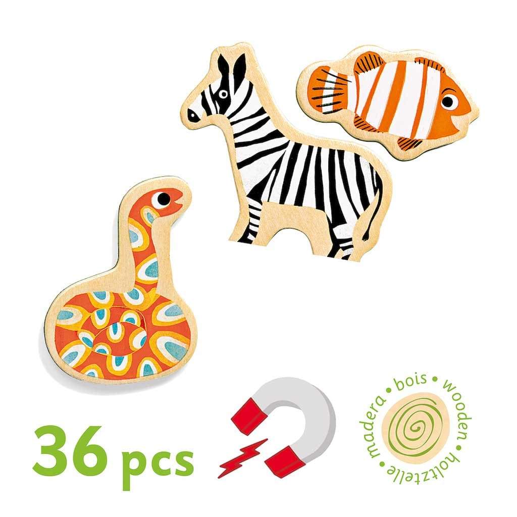 DJECO Magnimo Wooden Animal Magnets