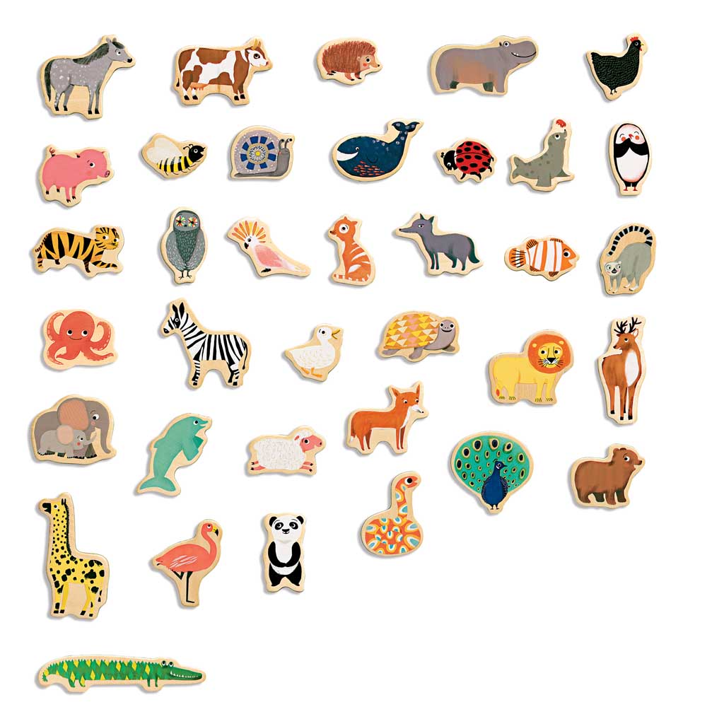 DJECO Magnimo Wooden Animal Magnets